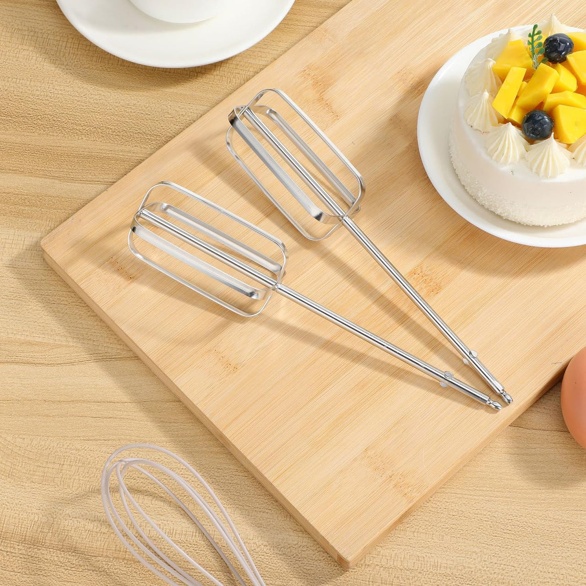 Uonlytech Stainless Steel Hand Mixer Attachments 2 pcs Universal Fit
