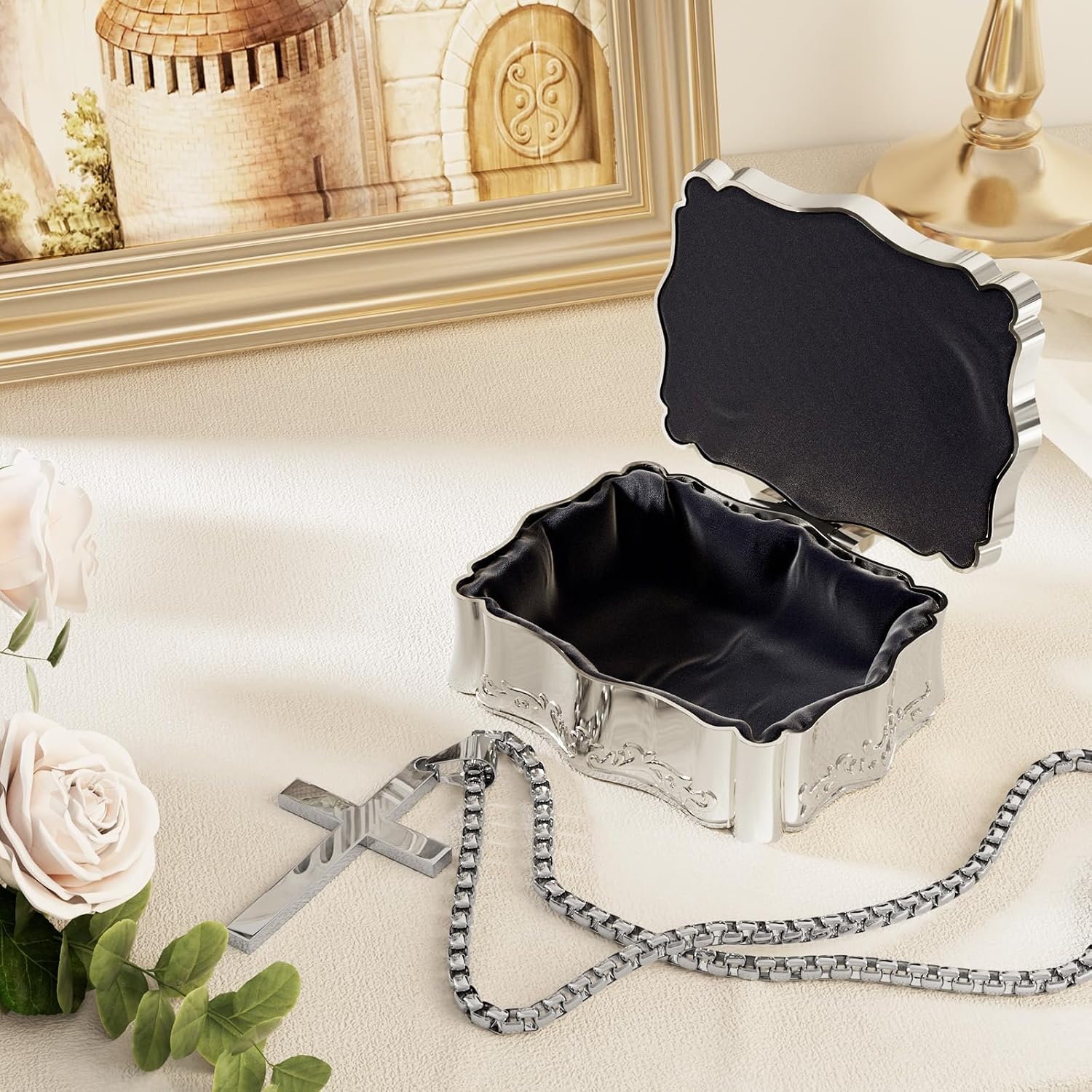 Personalized First Communion Gifts for Girls, Baby Baptism Gifts for Girl, Keepsake Box Custom Jewelry Box Engraved