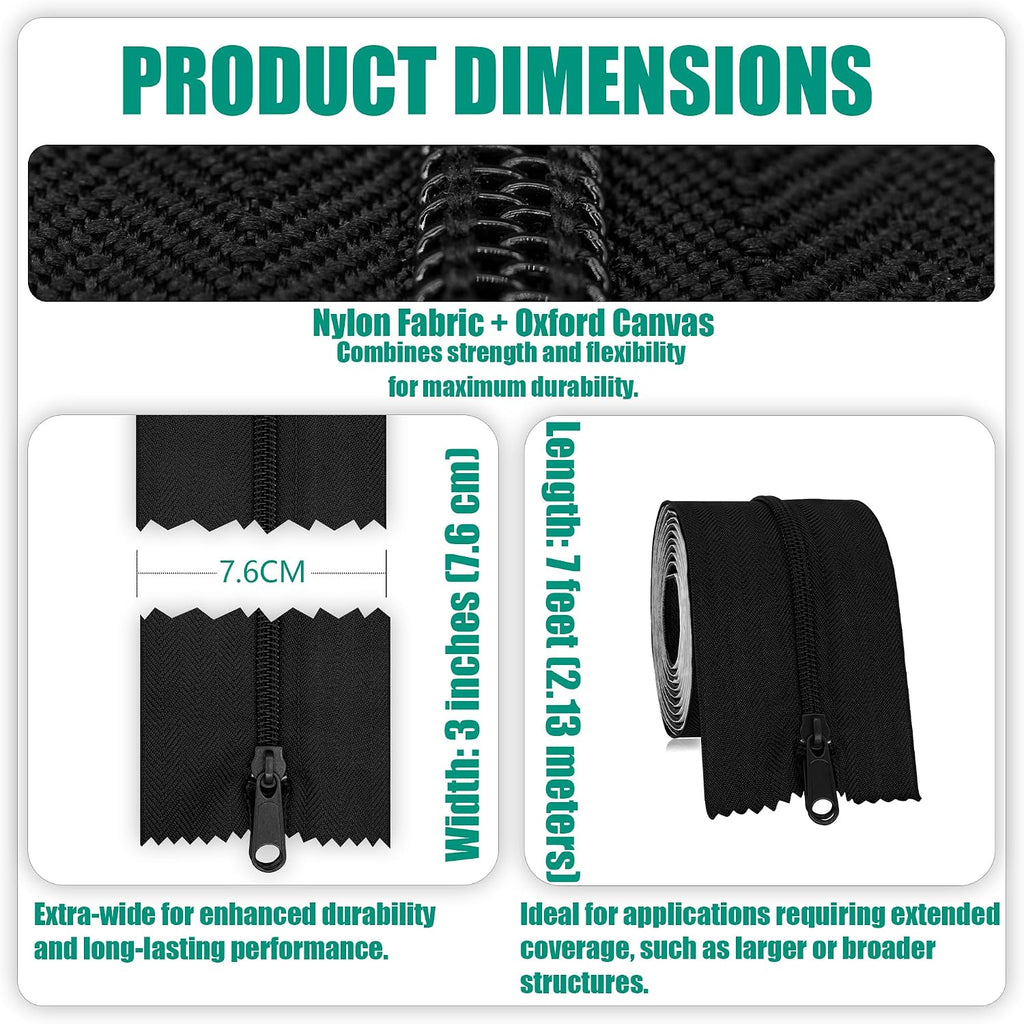 Heavy Duty Peel & Stick Self Adhesive Zipper for Plastic Sheeting