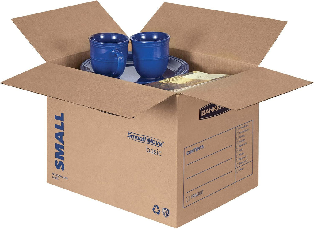 Small Moving Box 15 Pack, Pre-Printed for Labeling, 16.5-in x 12.25-in x 12.675-in (7713802)