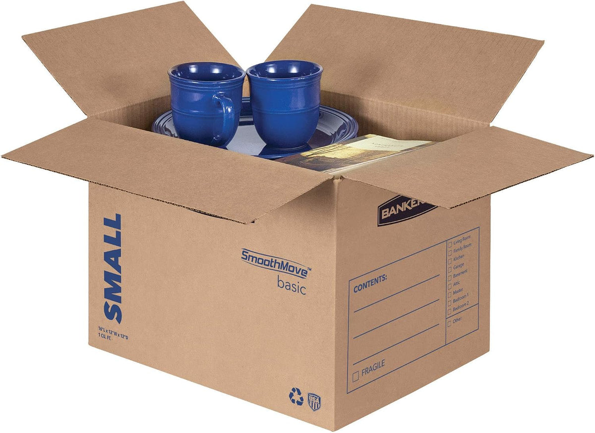 Small Moving Box 15 Pack, Pre-Printed for Labeling, 16.5-in x 12.25-in x 12.675-in (7713802)