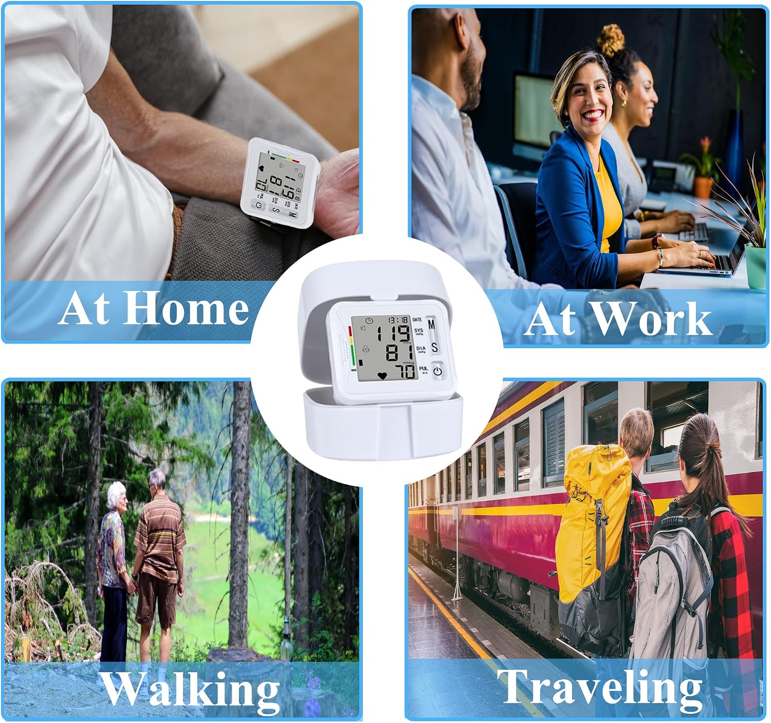 Wrist Blood Pressure Monitor with Carrying Case