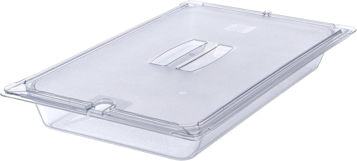 Storplus Full-Size Plastic Food Pan Lid with Notched Handle for Catering, Buffets, and Restaurants, Polycarbonate