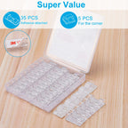 TidyHelper Adhesive Cable Clips Clear (60PCS, M), Indoor/Outdoor