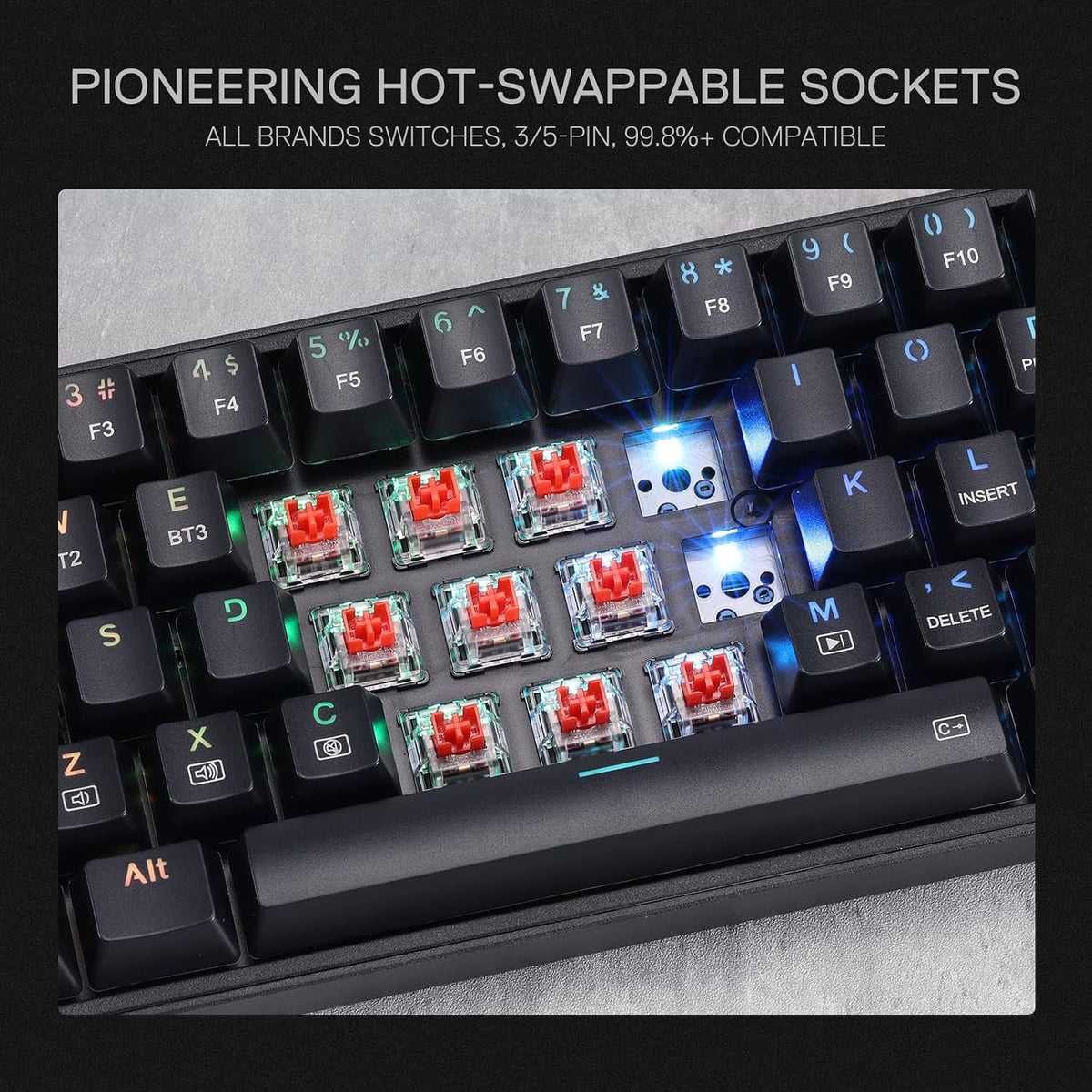 S136 Combo, K628 PRO 75% Wireless Gaming Keyboard + 7200 DPI Mouse