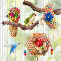 Bird Toys, Parakeet Foraging Toys, Hanging Chewing Toys with Natural Wooden Perches, Bird Cage Accessories, Suitable