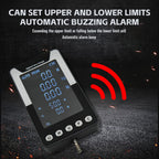 1000N/100Kg/220lb Digital Force Gauge, Large-Screen Push-Pull Meter with Data Output Function, 0.5% Accuracy