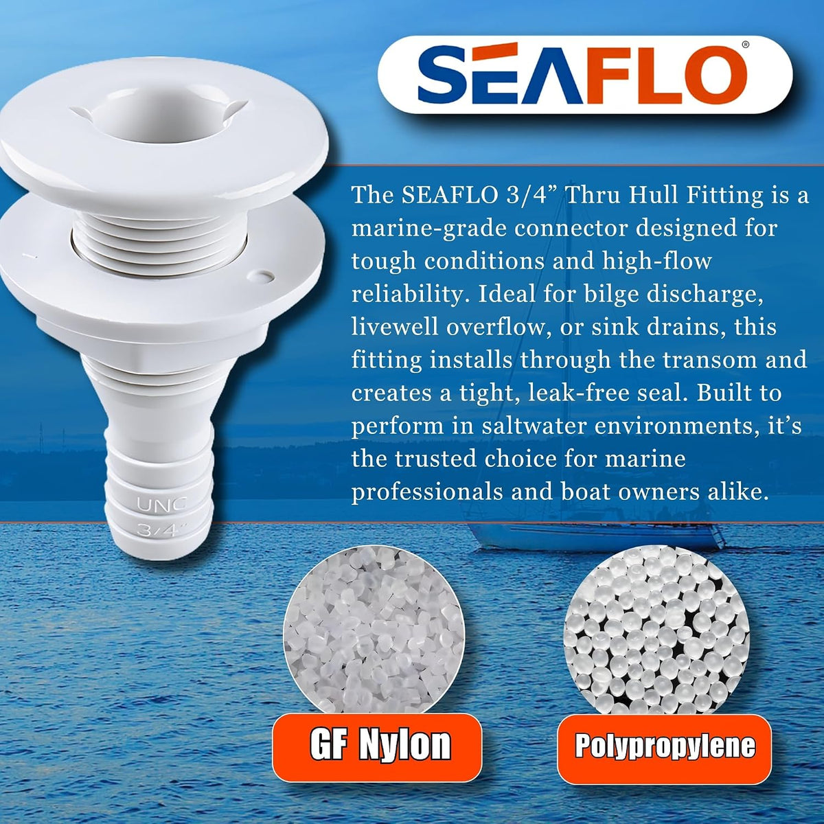 SEAFLO Thru Hull Fittings (3/4")