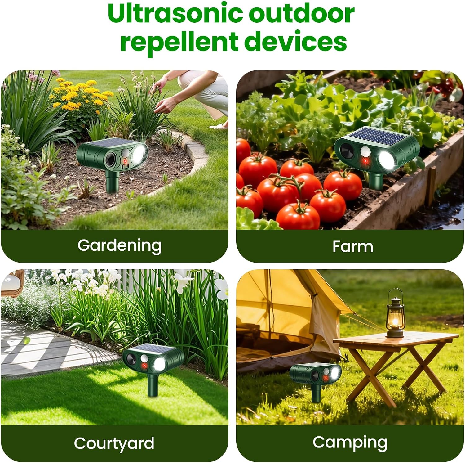 2026 Newly Advanced Ultrasonic Solar Animal Repellent Outdoor | Cat Repellent Outdoor, Deer Repellent Devices