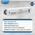 OHLECTRIC Replacement for Keystone KTEB-120-1-TP-EMI T12 Ballast