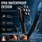 6-in-1 Back Shaver for Men, Body Groomer, Foldable Handle