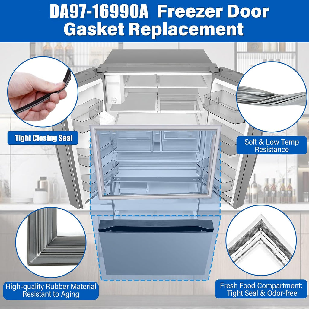 30.6"×25" DA97-16990A Freezer Door Gasket Replacement for Samsung