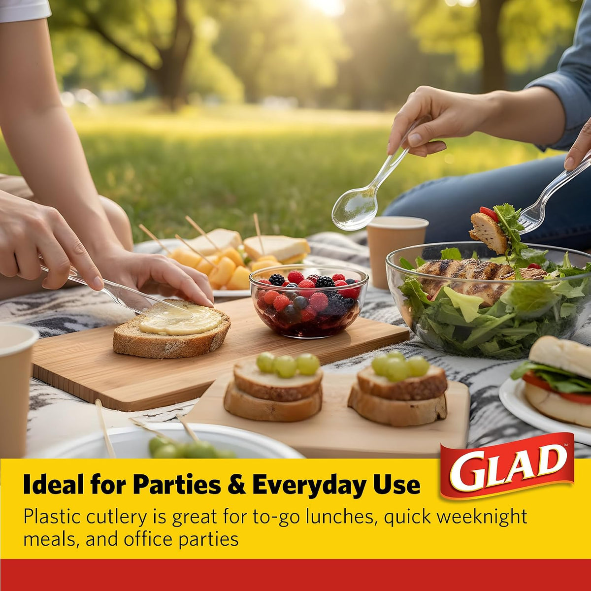 Clear Disposable Cutlery Set, Forks Knives and Spoons, 240 Count