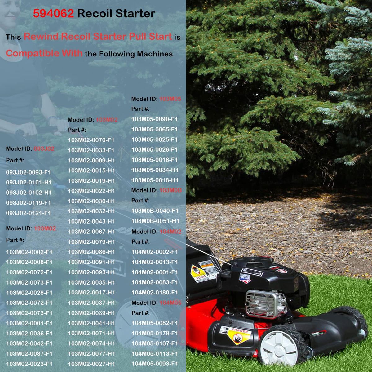 594062 Recoil Starter Pull Start Assembly