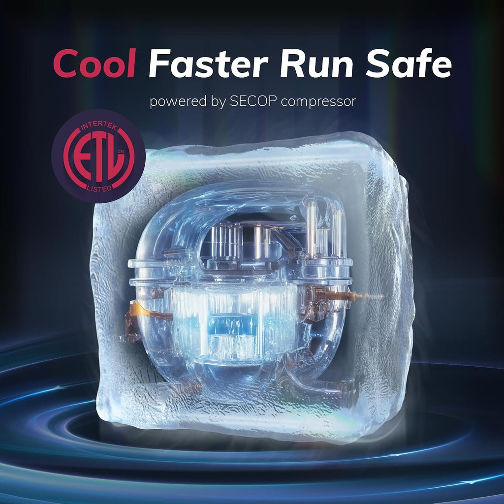Commercial Ice Maker Machine, 130lbs Daily Freestanding Ice Maker