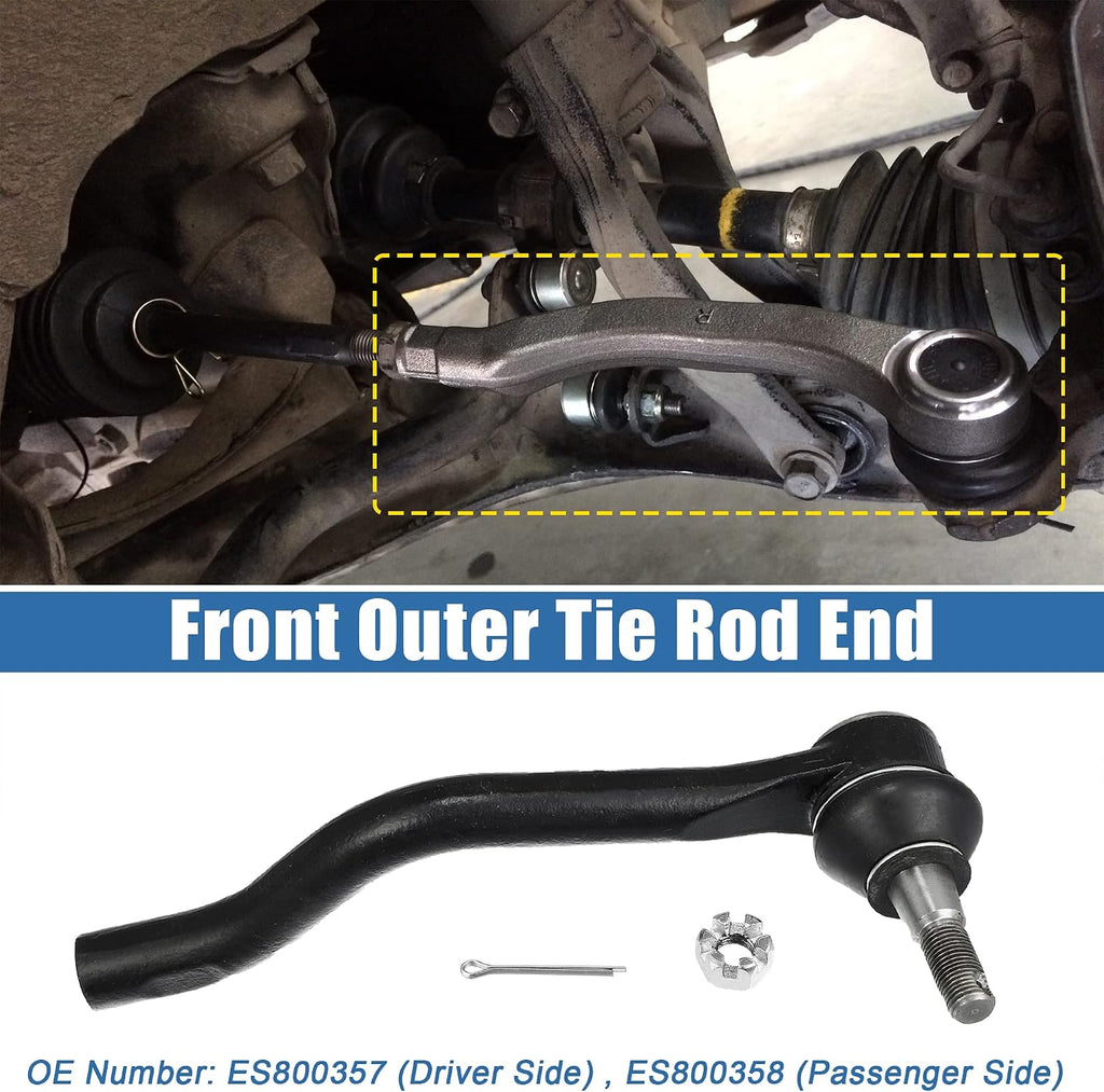 X AUTOHAUX 2pcs Front Outer Tie Rod End Links Suspension Steering Tie Rod End ES800357 ES800358 for Nissan Altima 2007-2015 for Nissan Maxima 2009-2018