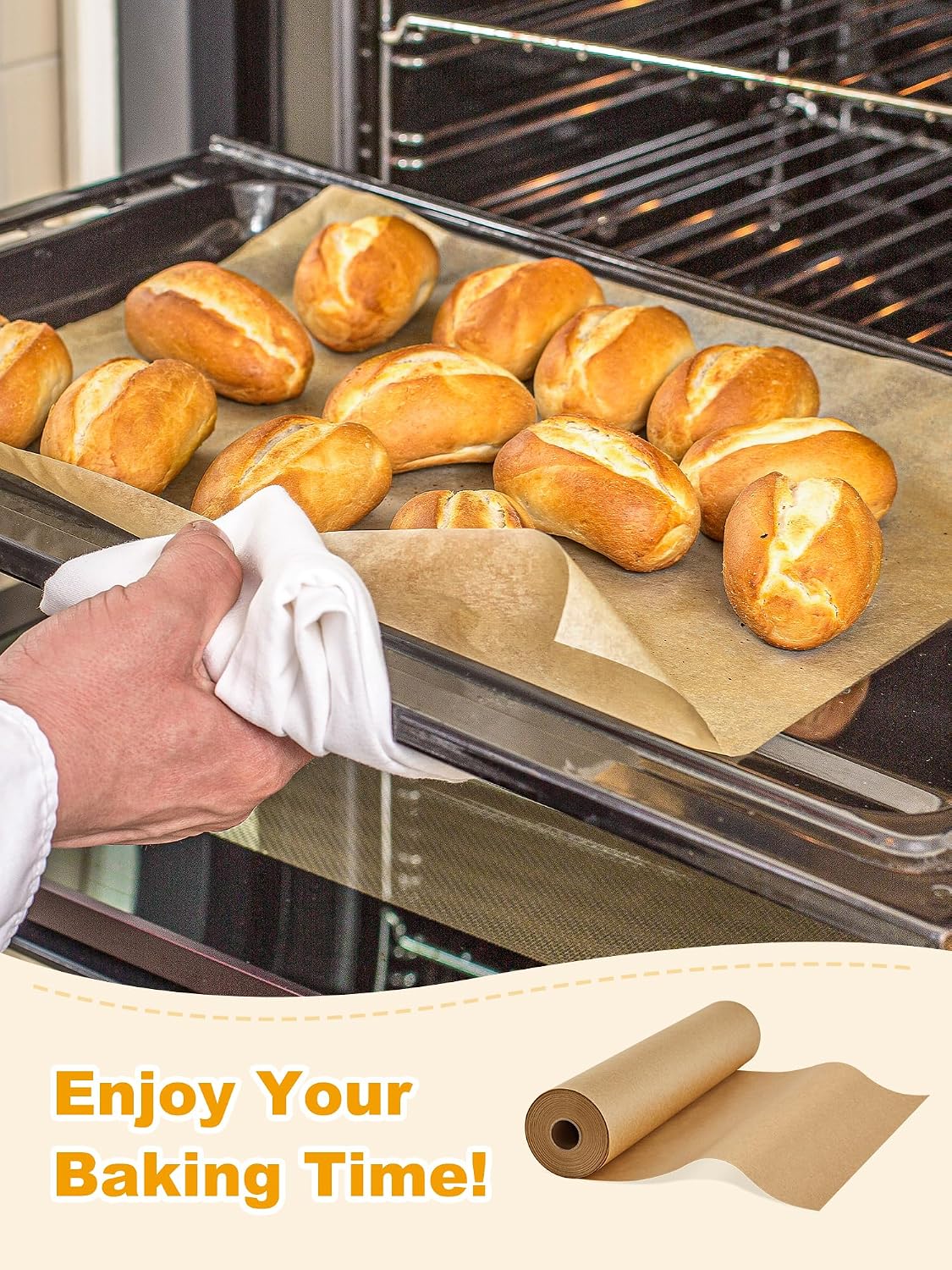 Parchment Paper Roll for Baking, 15 in x 242 ft, 300 sq.ft