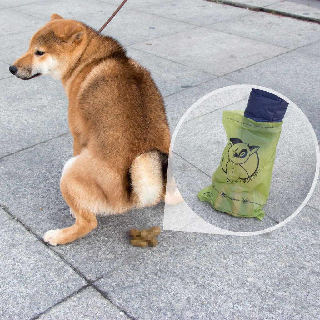 Dog Poop Bags Rolls with OK biobased Certified, 360 Pet Waste Bags, 100% Leak Proof Extra Thick and Strong Corn