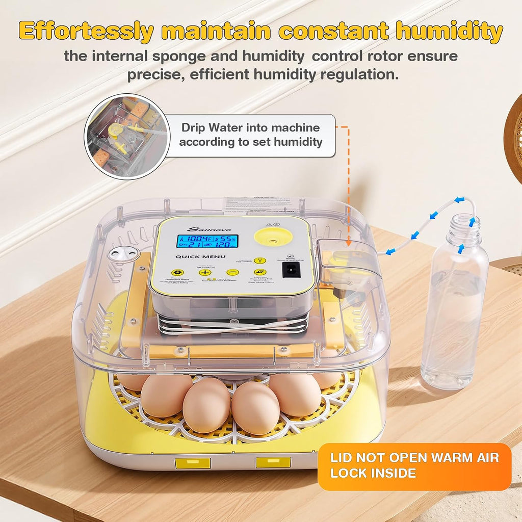 12 Egg Incubators for Hatching Egg with Auto Humidification