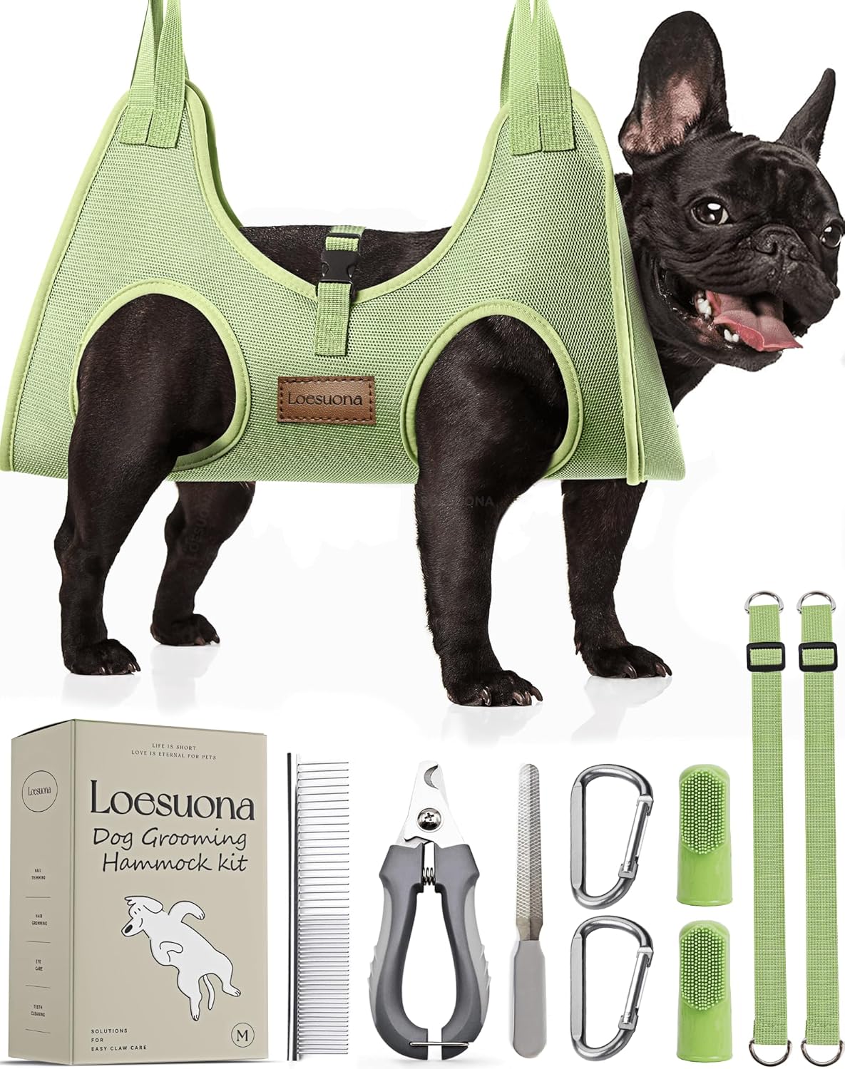 Dog Grooming Hammock – for Dogs Cat Grooming Hammock,Dog Sling for Nail Trimming with Dog Nail Clippers for Small