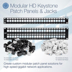 TRENDnet 24-Port Blank Keystone 1U Patch Panel, TC-KP24