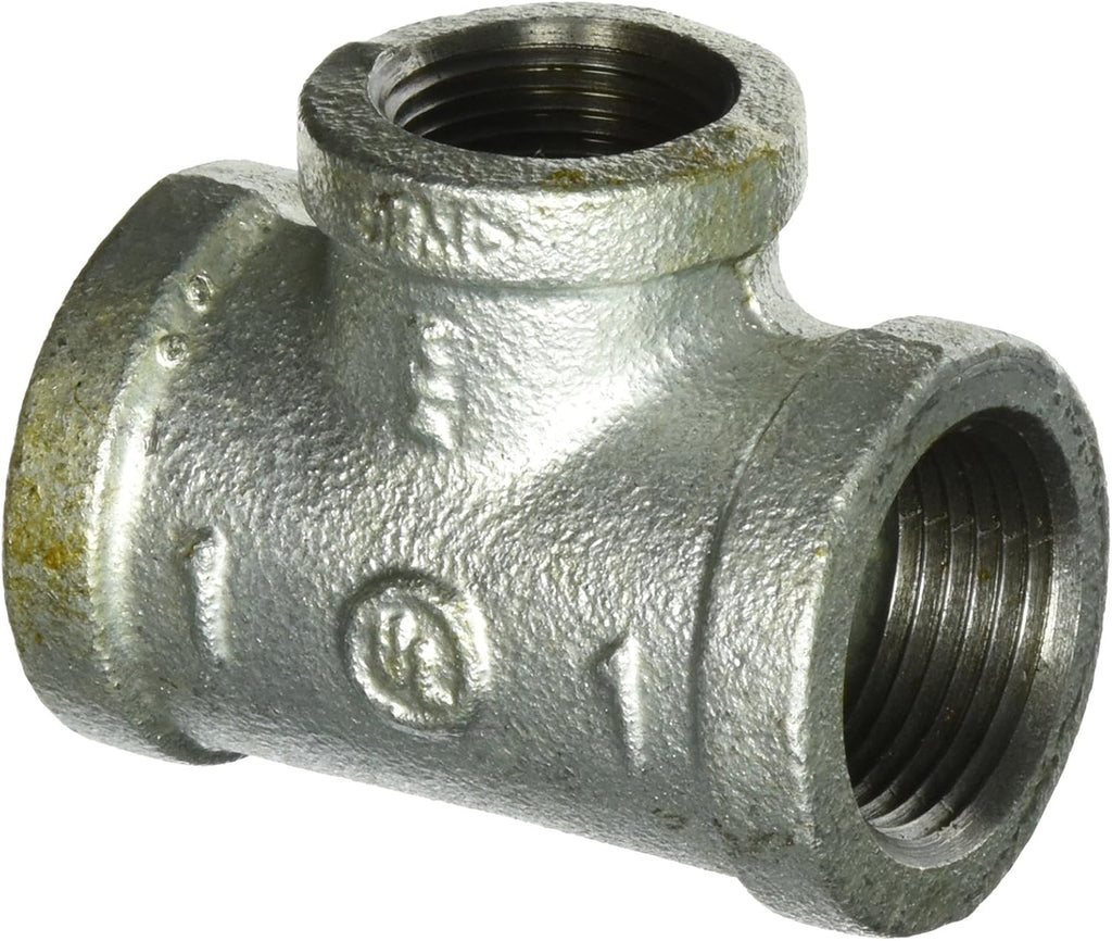 LDR Industries LDR 311 RT-1134 Galvanized Reducing Tee, 1-Inch X 3/4-Inch, No Size, No Color