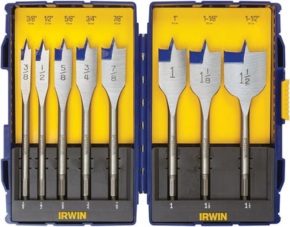 Tools Speedbor Blue Groove Pro Spade Bit Set with Case, 8-Piece (341008)