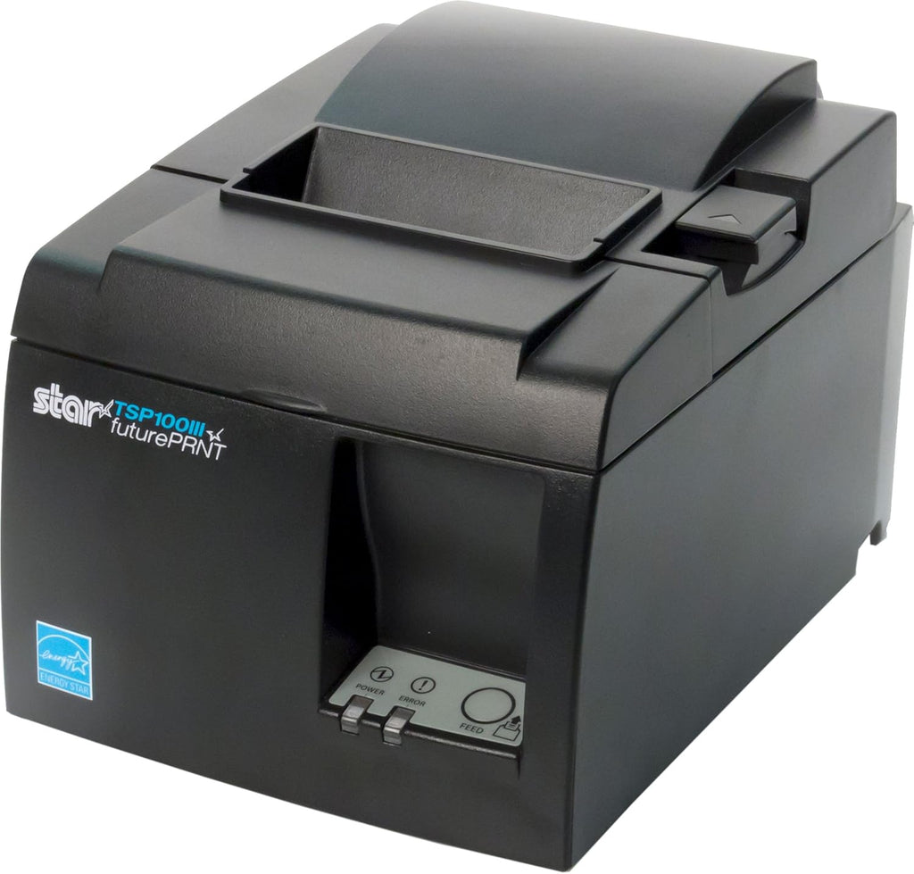 TSP143IIIU USB Thermal Receipt Printer with Device and Mfi USB Ports, Auto-cutter, and Internal Power Supply - Gray