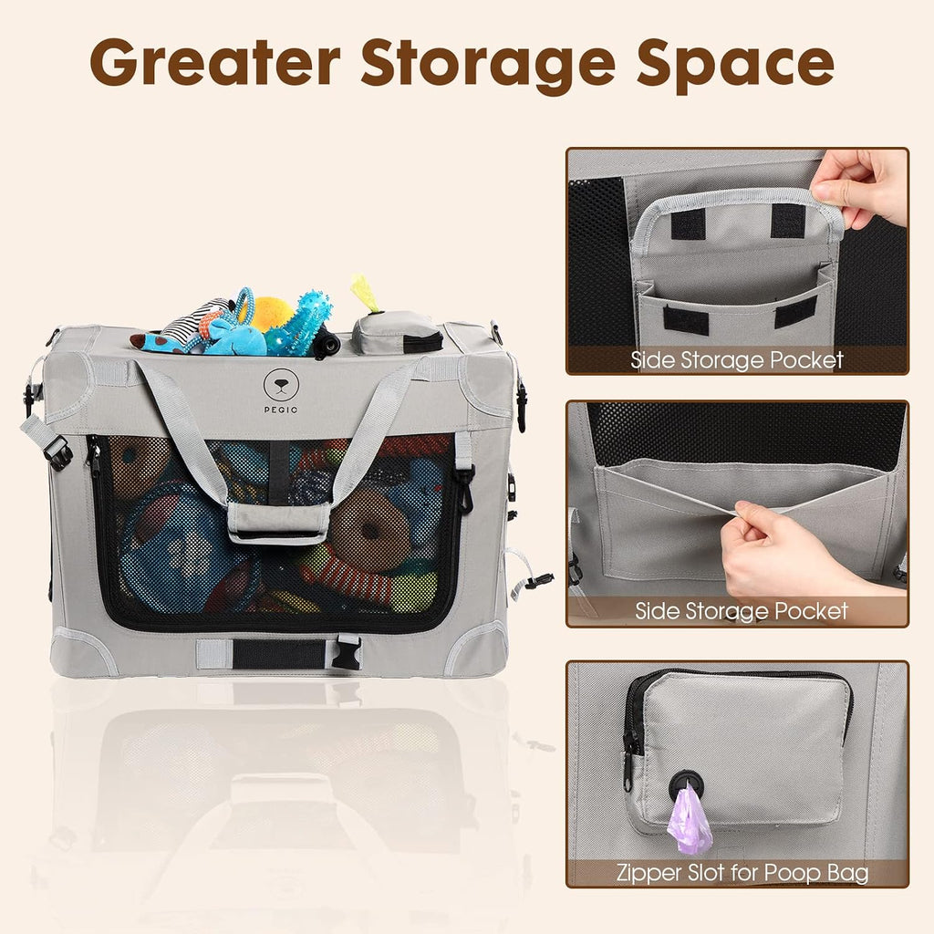 Extra Large Cat Carrier for 2 Cats, Grey, X-Large