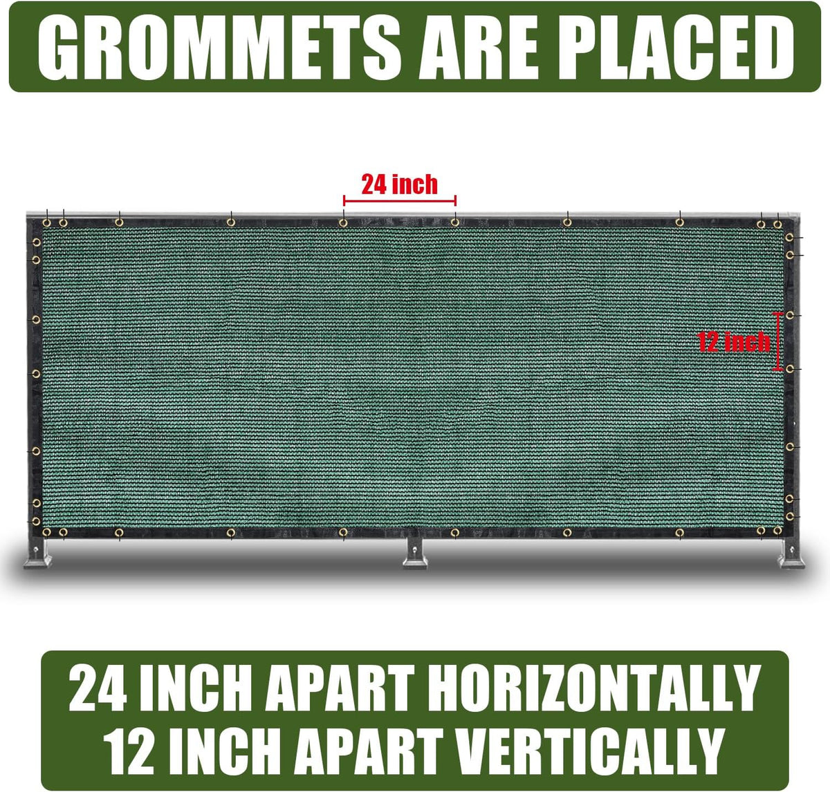 Green 6FT X 50FT Outdoor Privacy Screen Fence & Mesh Shade Net Cover, Ideal for Garden and Backyard - Enhances