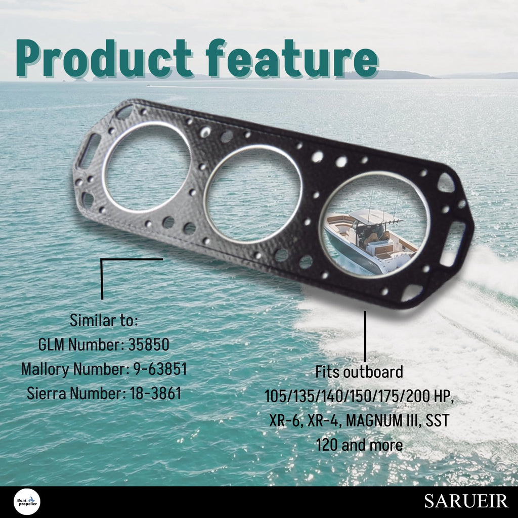 27-18785-1 Head Gasket Replacement for Mercury 135-200 HP Outboard