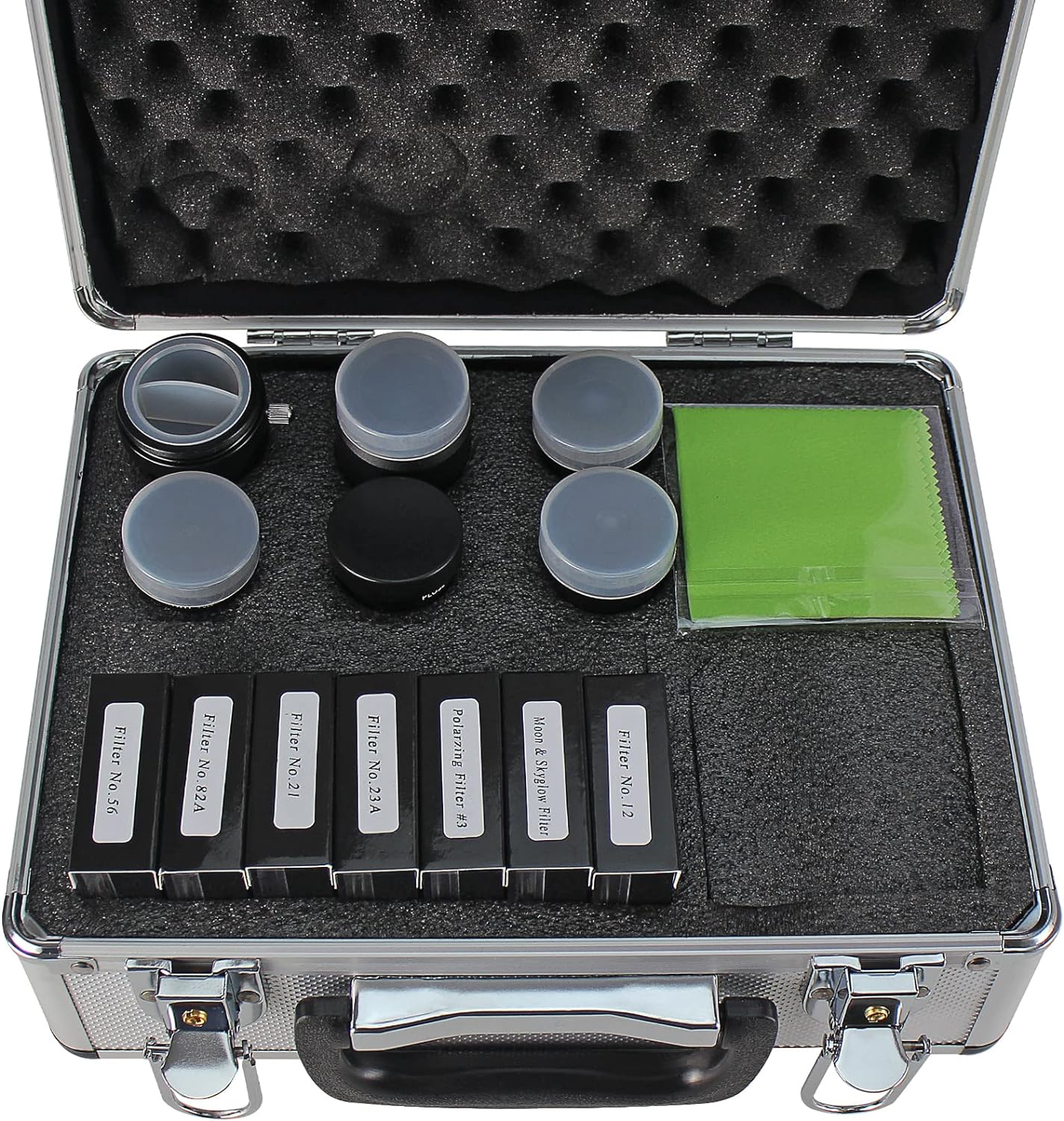 Telescope Accessory Kit - 1.25" Telescope Eyepiece and Filter Set with a Sturdy Carry Case - Five Plossl Eyepieces