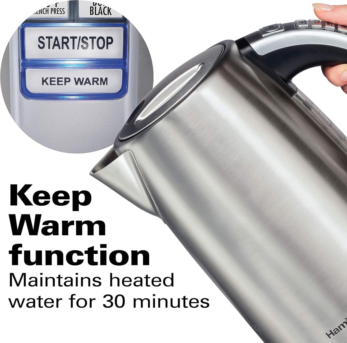 1.7 Liter Electric Tea Kettle, Water Boiler & Heater | Fast Boiling 1500 Watts |Temp Control | Cordless Serving |