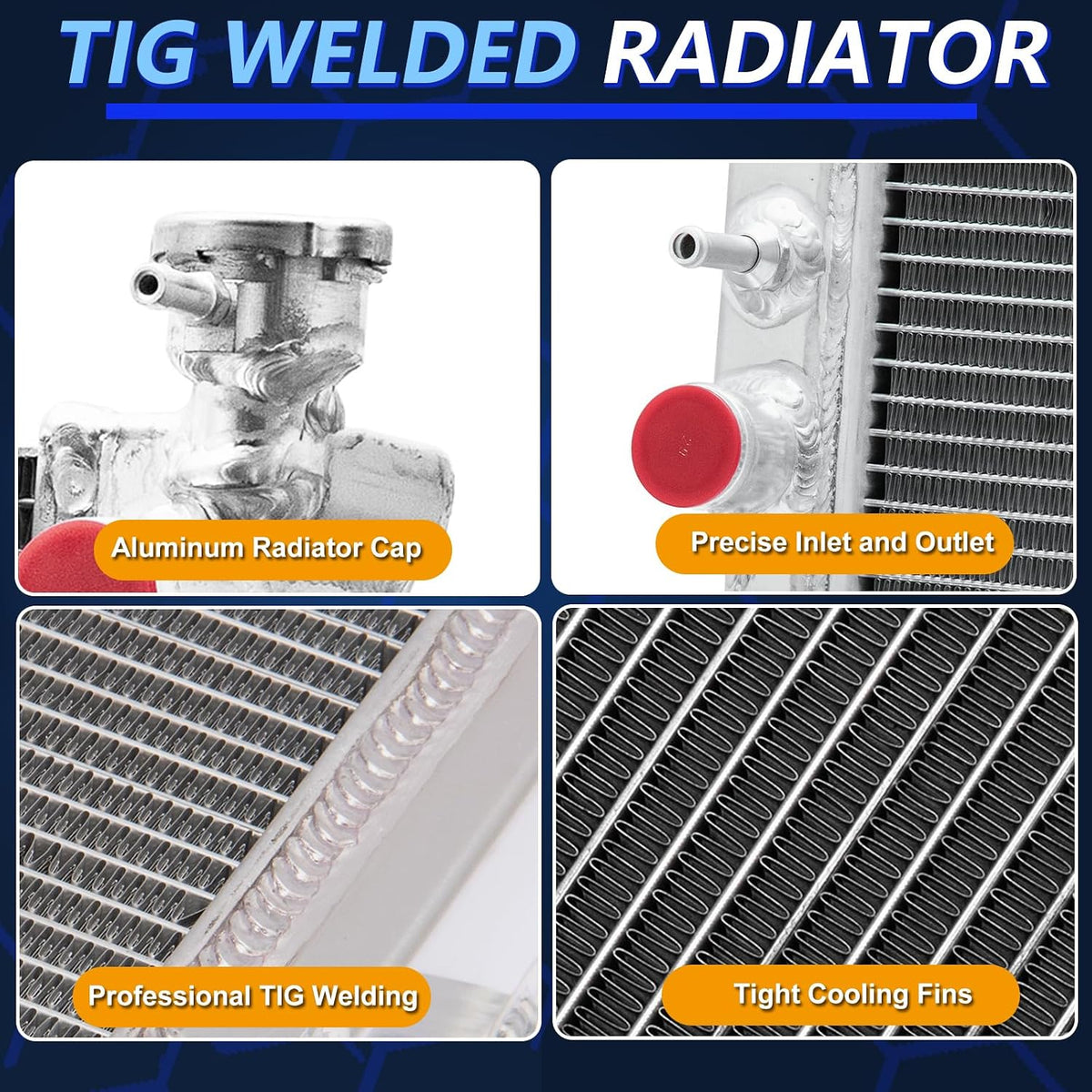 2802 3Row Aluminum Radiator for 2005-2015 Toyota Tacoma 2.7L 4.0L V6 AT