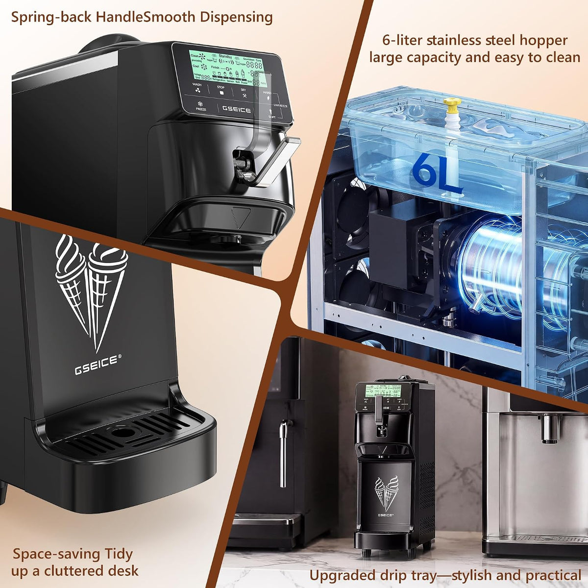 Commercial Soft Serve Ice Cream Maker Machine