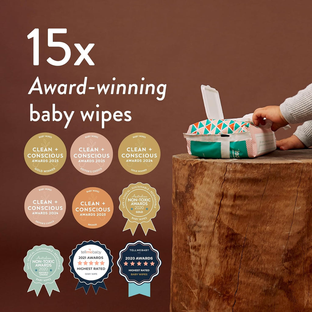Unscented Baby Wipes — Plant-Based, Fragrance-Free Bulk Diaper Wipes | Hypoallergenic, Non-Toxic & Biodegradable Wet