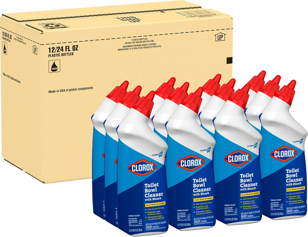 Toilet Bowl Cleaner with Bleach, Fresh Scent, 24 fl. oz., 12 Pack