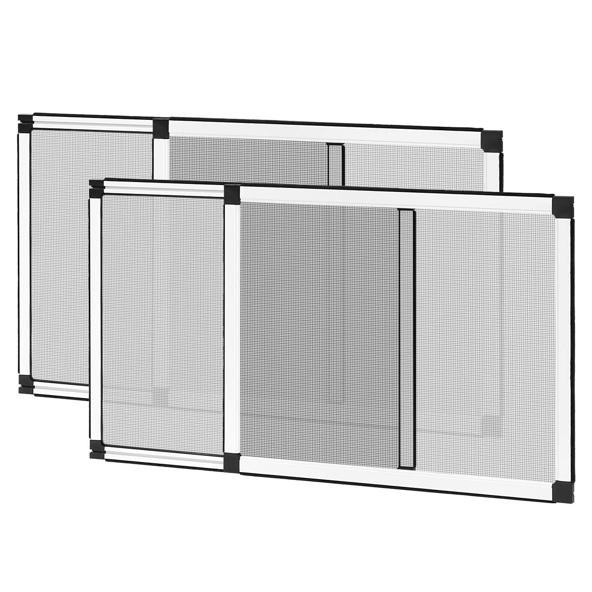 Adjustable Window Screen for Windows, 2-Way Use for Horizontal & Vertical Windows, Expandable Window Screen with