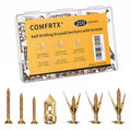 200PCS Self Drilling Drywall Anchors with Screws Kit Metal