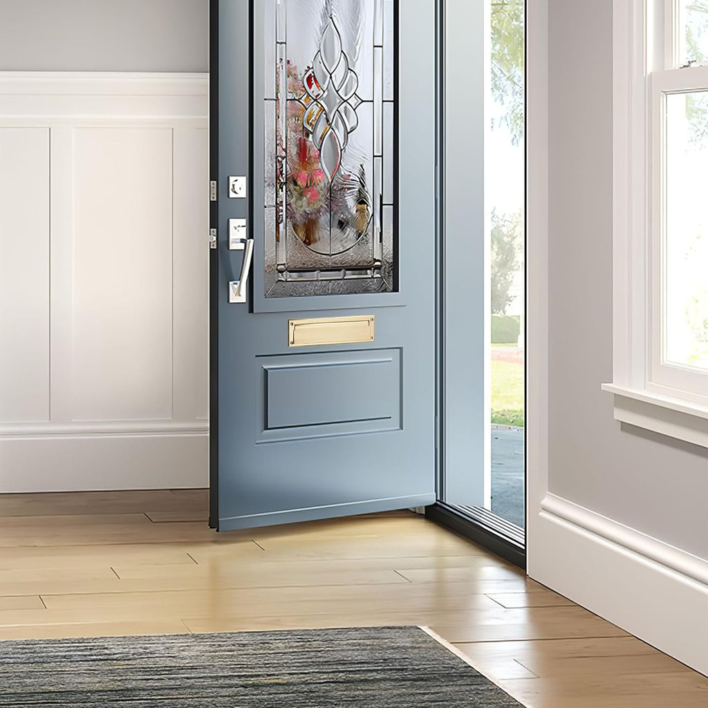 Polished Brass 13 inch 1-Pack Solid Brass Mail Slot with Solid Brass Internal Frame is Well Made Door Mail Slots
