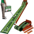 Putting Green Indoor Golf Putting Mat – Easy to Assemble with Automatic Ball Return, Wrinkle-Free Close to Real Green