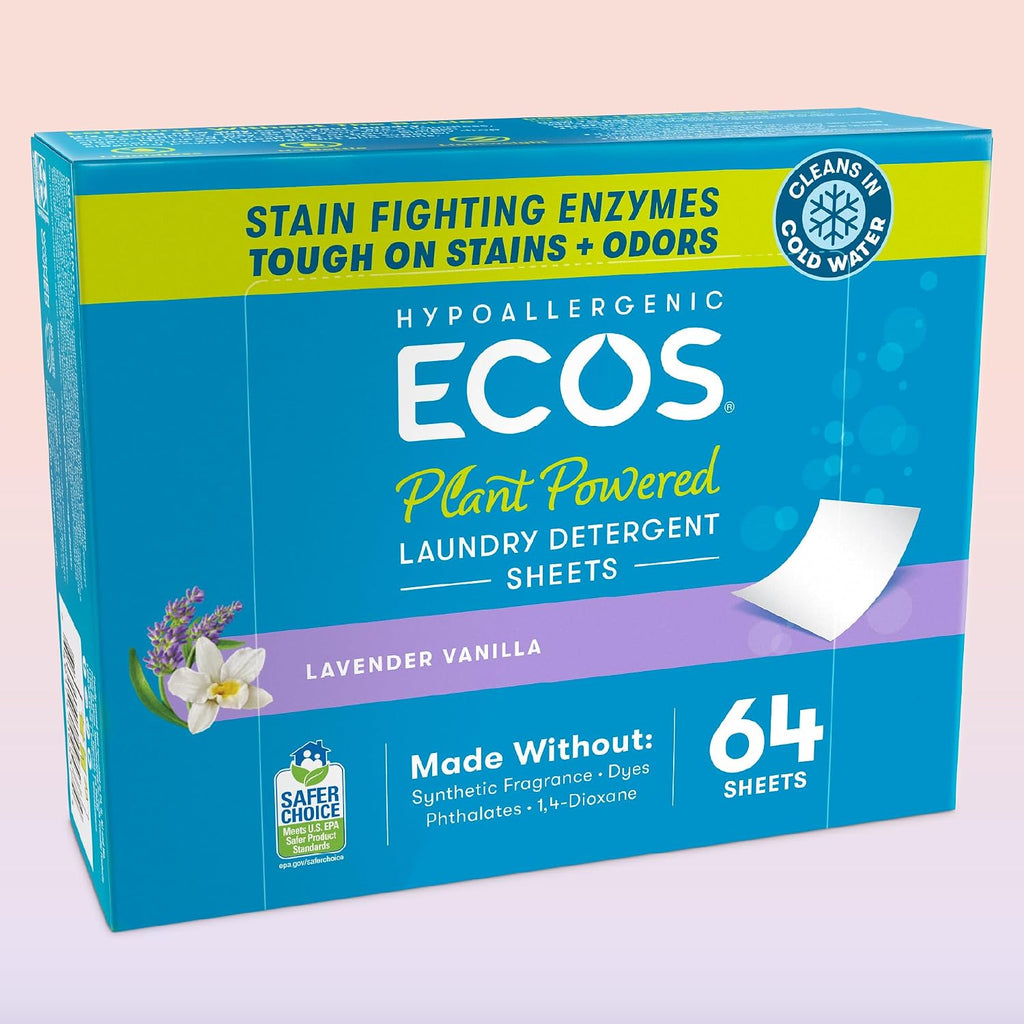 Laundry Detergent Sheets Vegan, No Plastic Jug, No Mess, Liquid Free - Hypoallergenic, Plant Powered Laundry