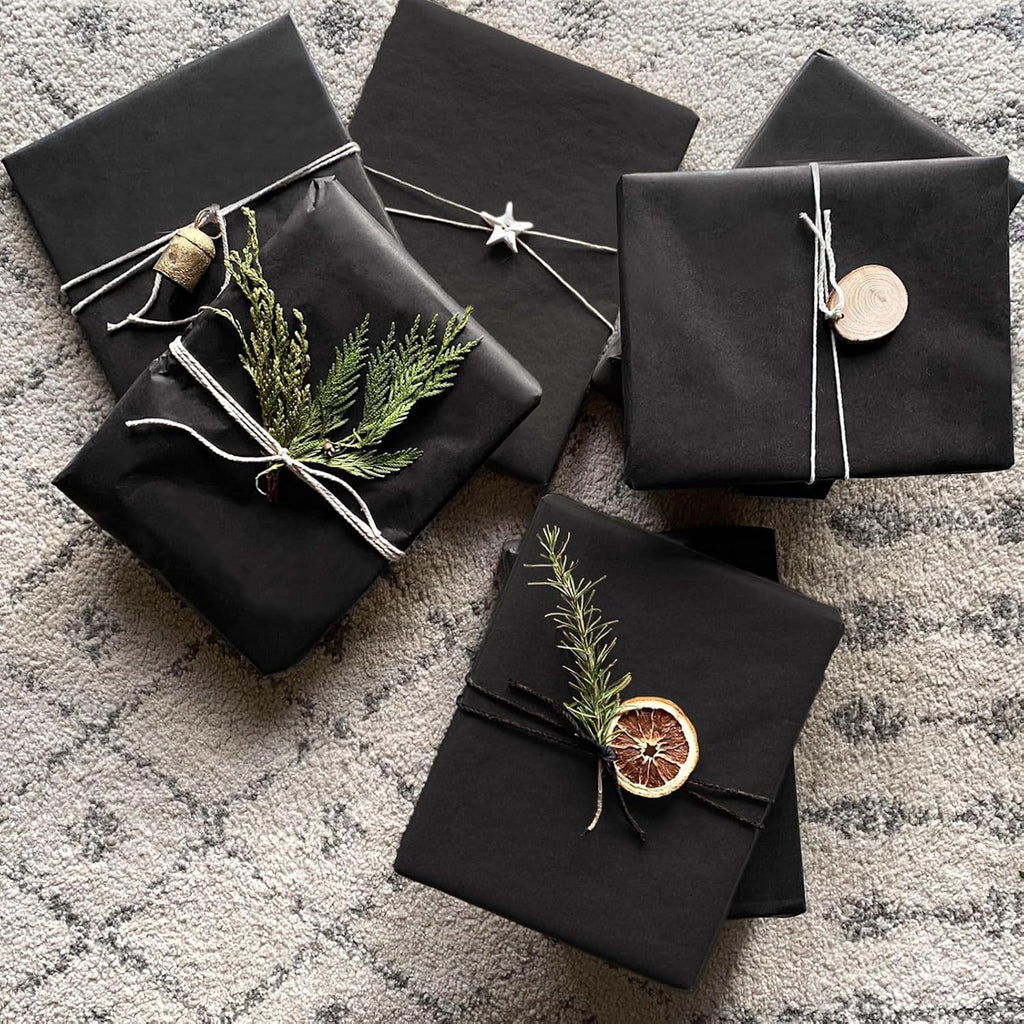 Black Tissue Paper for Gift Bags, 480 Sheets 15x20 Black Wrapping