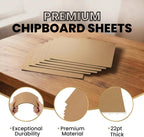 Chipboard Sheets 8.5 x 11 Inch 22pt Thick Chipboard Sheets Kraft Board Cardboard Sheets for Packaging Inserts