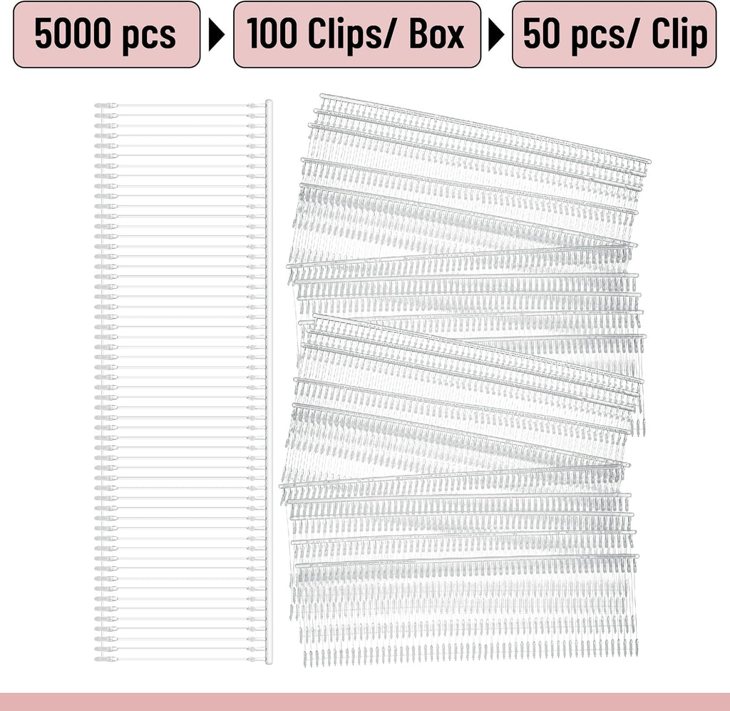 Standard Tagging Gun Fasteners, 1 Inch, 5000 pcs, White