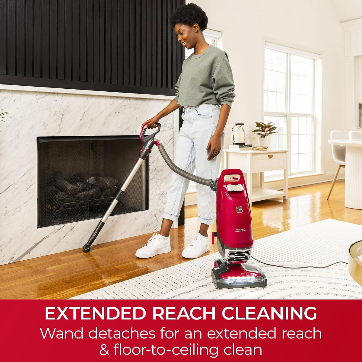 Intuition Bagged Upright Vacuum Pet Friendly | Lift-Up Carpet Vacuum Cleaner, 2-Motor Power Suction with HEPA Filter