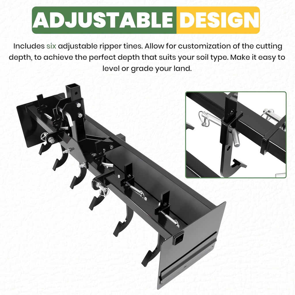 55" 3 Point Box Scraper Compatible with CAT 0 Three-Point Tractor Box Blade Attachment Leveling Grading Landscaping