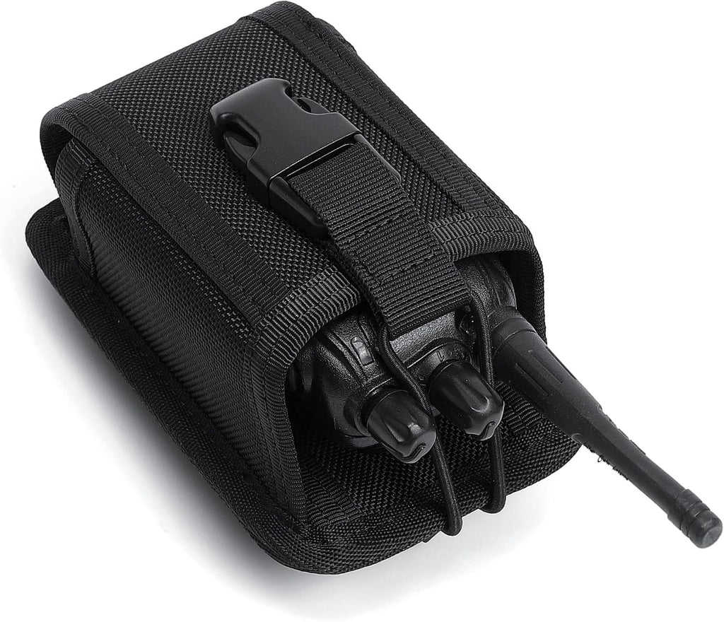 Universal Radio Holster Two Ways Radio Holder Walkie Talkies Pouch Tactical Nylon Case with MOLLE Strap Duty Belt