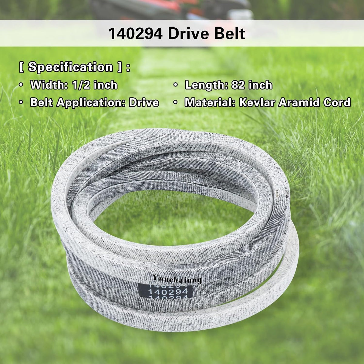 140294 Drive Belt for 42" 44" Deck Craftsman Pats - 1/2" x 82"