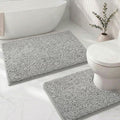 Bathroom Rugs Sets 2 Piece,Super Absorbent Soft,Thick,Machine Washable Chenille Bath Mat,Non Slip Toilet Floor